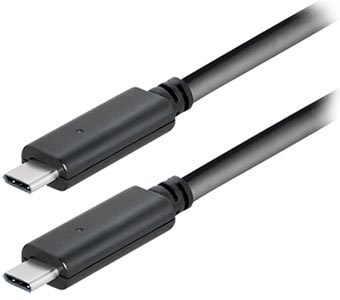 Cordon USB3.1 (USB-C) M/M 1,80m noir