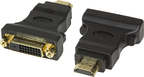Adaptateurs, Adaptateur HDMI M/F coudé 90°, Adaptateur HDMI M/F coudé 270°,  Plastron DisplayPort 1.2 F/F 0,20m, Adaptateur 4K DisplayPort 1.4 M / HDMI  1.4, noir, Adaptateur DisplayPort M / HDMI F Noir