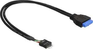 Câble adaptateur USB2.0 M vers USB3.0 F - 0,30m