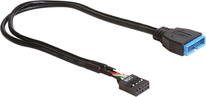 Câble adaptateur USB3.0 M vers USB2.0 F - 0,30m