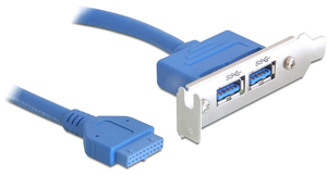 Câble slot 2 ports USB3.0 Low-Profile