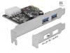 Carte PCI-Express USB3.0 2 ports + Low-Profile - Delock 89243