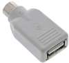 Adaptateur USB A femelle / PS2 MiniDin 6 mâle monobloc