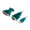 Convertisseur USB2.0 à RS232 + Adaptateur DB9/DB25 - UA0042A