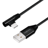 Cordon USB2.0 A vers USB-C 1,00m, coudé - CU0138