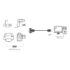 Convertisseur USB-C à Série RS232 DB9M 1,20m - AU0051A