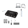 Hub USB2.0 4 ports noir + alimentation - UA0085