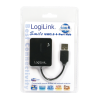 Mini Hub USB2.0, 4 ports auto-alimenté Noir - UA0139