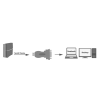 Convertisseur USB2.0 à RS232 monobloc - AU0002F