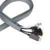 Gaine Flexible avec fermeture éclair Gris, diam 30mm - 1m - KAB0071