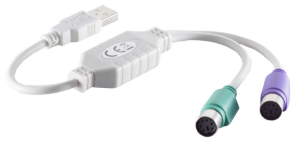 Convertisseur USB A /2 PS2, MiniDin 6F