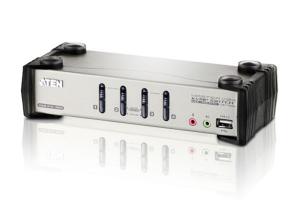 Aten CS1734B Switch KVM 4 ports USB + Audio + câbles