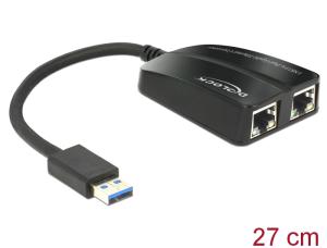 Convertisseur USB3.0 >2xRJ45 Gigabit - 62583