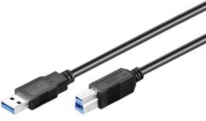 Cordon USB3.0 A vers B M/M 5,00m Noir