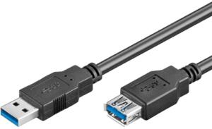 Rallonge USB3.0 A vers A M/F 1,80 m Noir