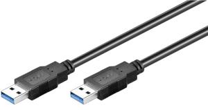Cordon USB3.0 A vers A M/M 1,80m Noir