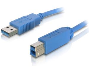 Cordon USB 3.0 A vers B M/M 1,80m Bleu