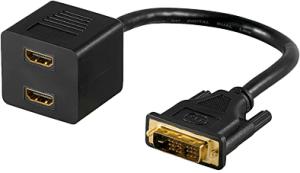 Adaptateur DVI M / 2xHDMI F 0,20m
