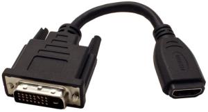 Adaptateur DVI-D (24+1) Mâle > HDMI Femelle 0,15m