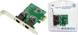 Carte PCI-Express Gigabit 2 ports LogiLink PC0075