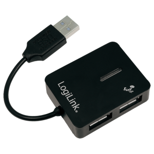 Mini Hub USB2.0, 4 ports auto-alimenté Noir - UA0139