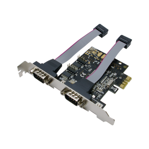 Carte série PCI Express 2 ports RS232 + équerres Low-Profile - PC0031