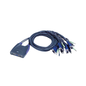 Aten CS64U Mini-switch KVM 4 ports USB + Audio, câbles intégrés