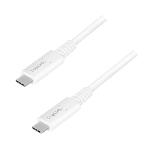 Cordon USB4 Gén. 3.2 Type-C M/M 8K, PD 100W 0,80m Blanc