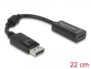 Adaptateur DisplayPort M / HDMI F 0,15m - DeLock 61849